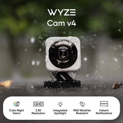 WYZE Cam v4, 2K HD Wi-Fi Smart Home Security Camera