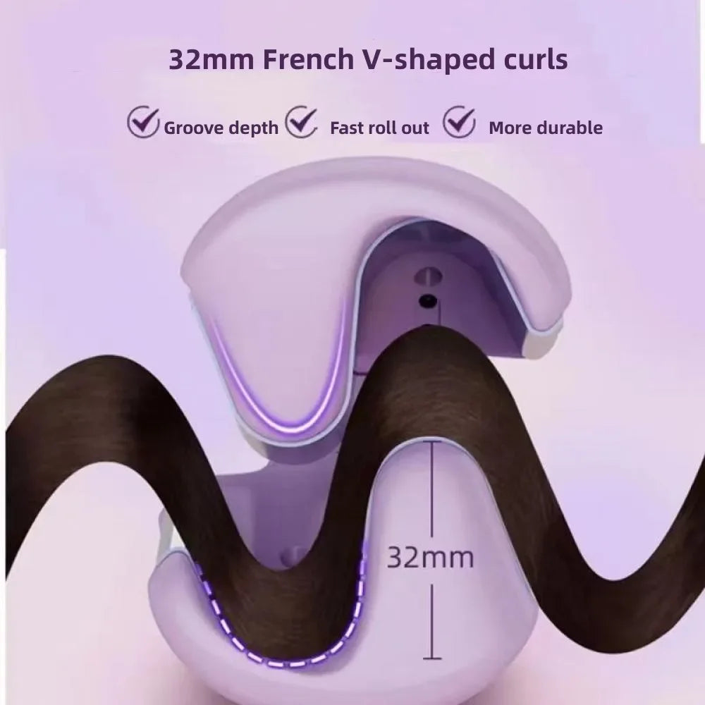 French Curling with "V" Shape Wave Hair