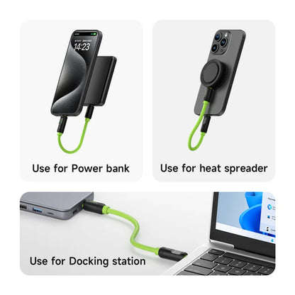 Hagibis Short USB C to USB C Cable With LED Display